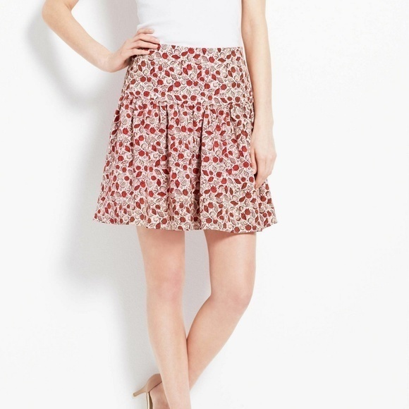 Ann Taylor‎ Terracotta Rose Mini Shell Print Skirt - Picture 1 of 8